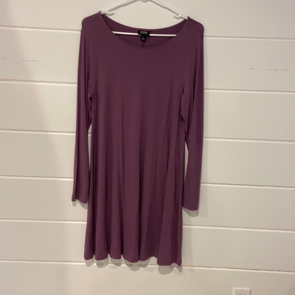 Purple Long Sleeve Dress